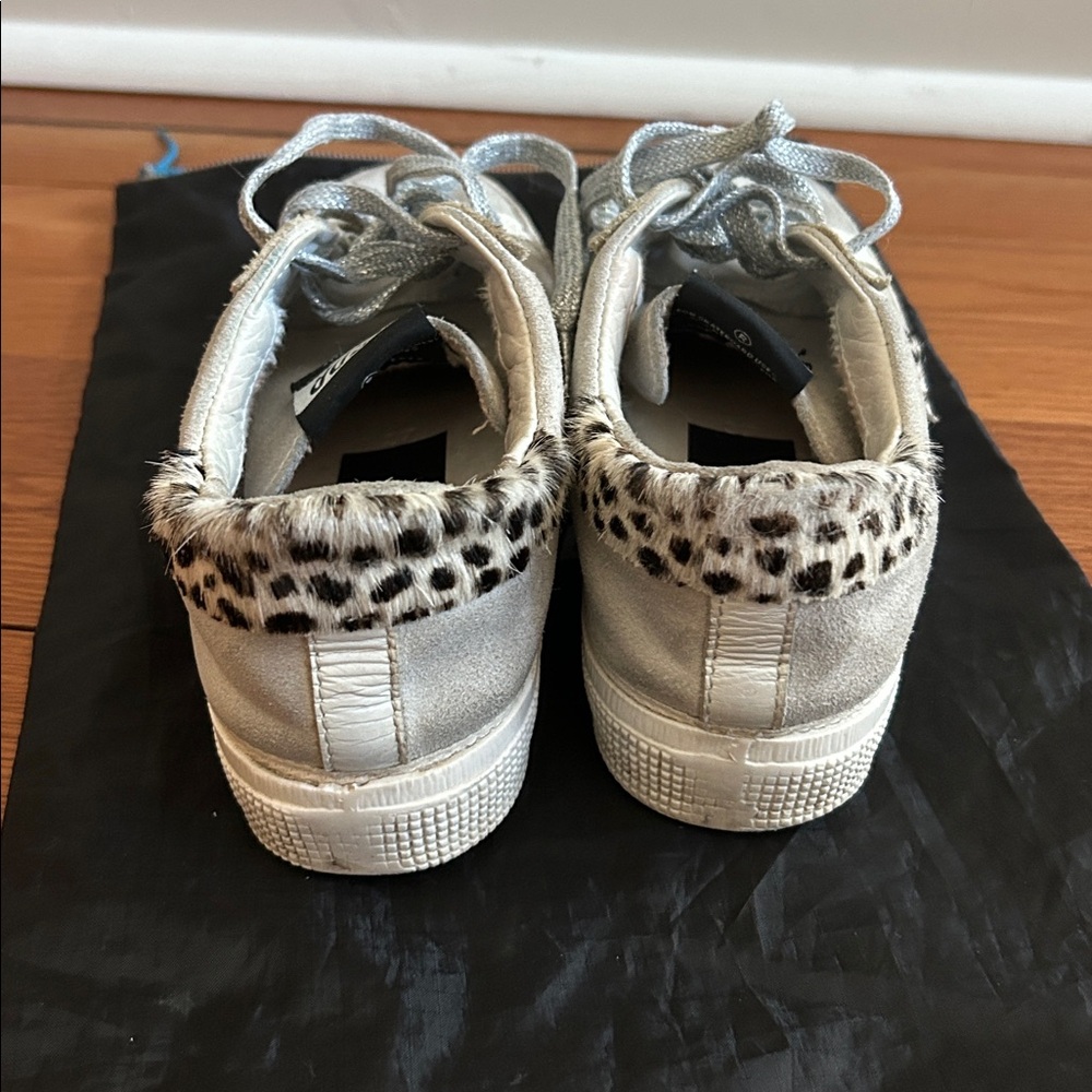 GOLDEN GOOSE-MAY leopard star suede sneaker - Picture 4 of 8
